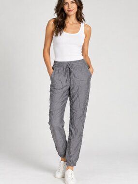 Johnny Was Gray Cupro Blend Pull On Jogger Pants Size S
